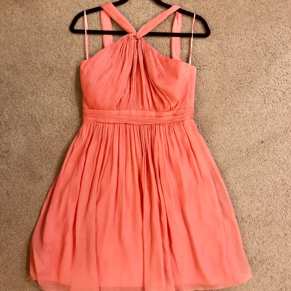 J Crew bridesmaid dress in coral